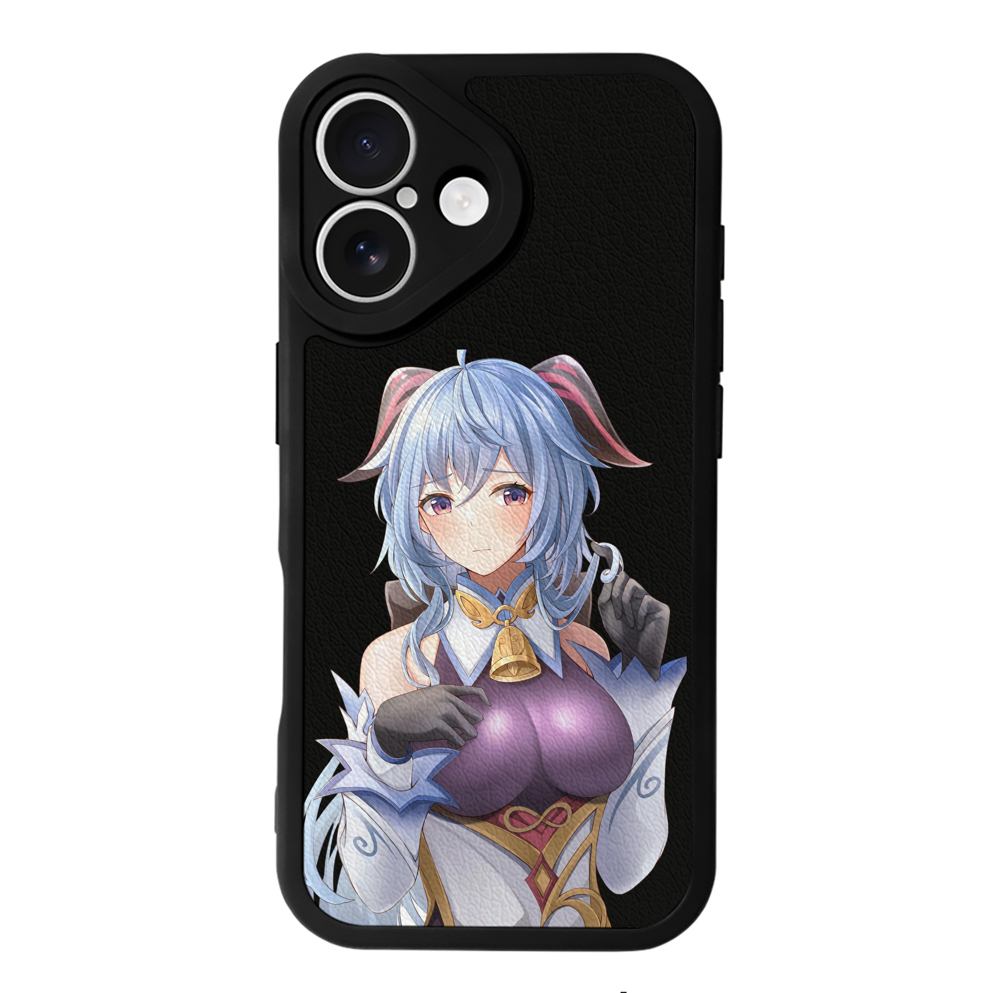げんし神 甘雨 かんう genshin Ganyu 【iPhone 16シリーズ対応】シリコンスマホケース（レザー調） 材質：シリコン